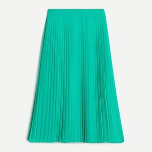 J. Crew Pleated Green Skirt